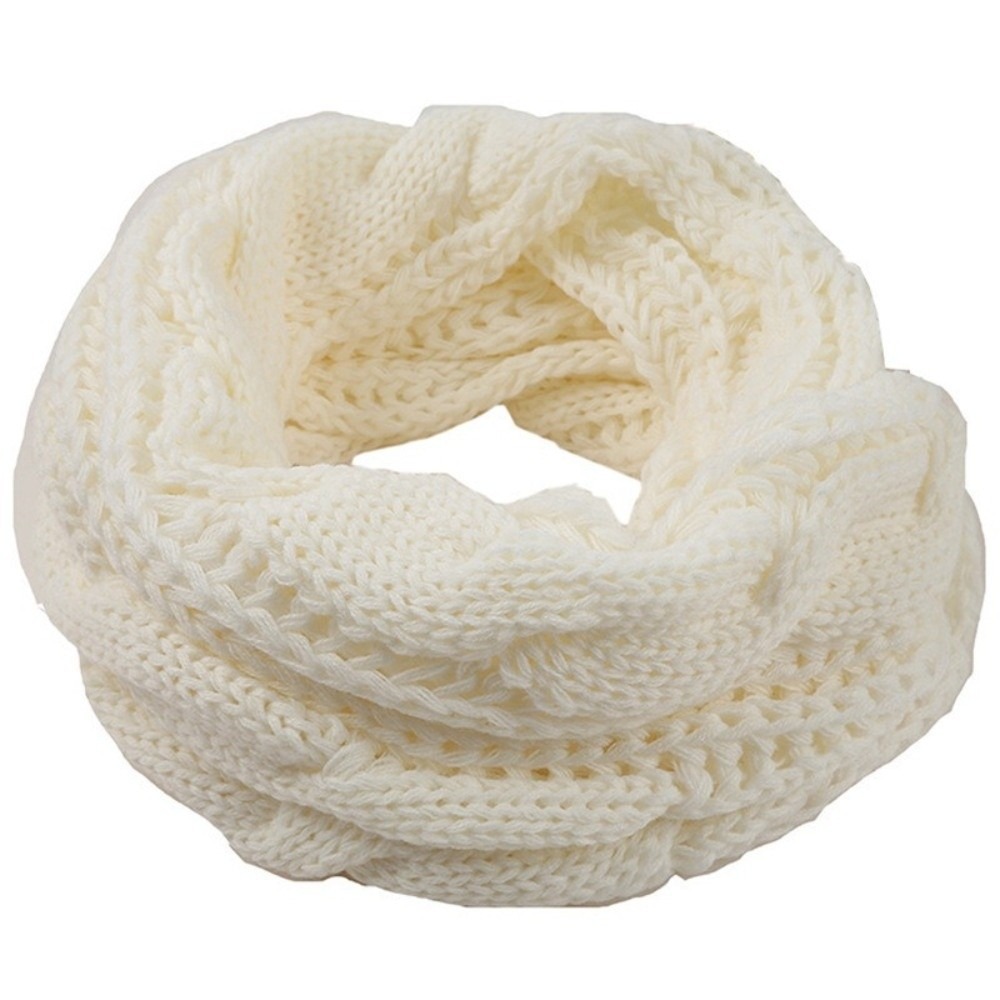 Wool Scarf Men - وشاح أنيق بلون موحد محبوك، سميك