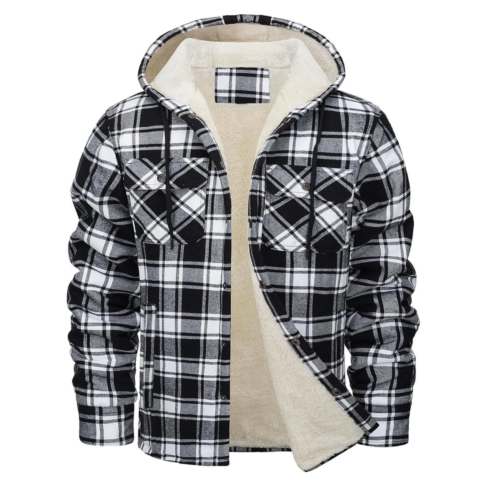 سميكة الدافئة الفانيلا مقنعين  - مراجعة Flannel Shirt Lined وسعره