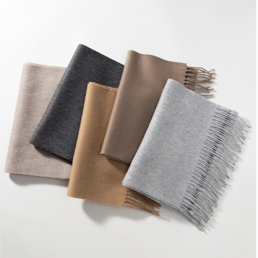 وشاح من الصوف 100% بلون موحد ل - مراجعة Wool Scarf Men وسعره