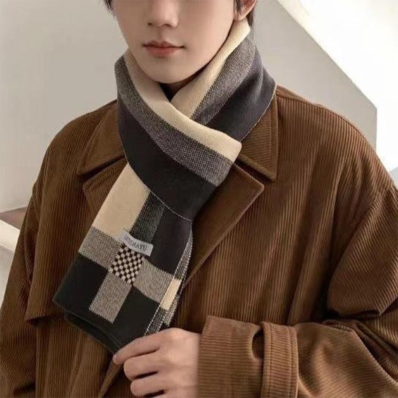 جديد الشتاء الرجال وشاح الدفء  - مراجعة Wool Scarf Men وسعره