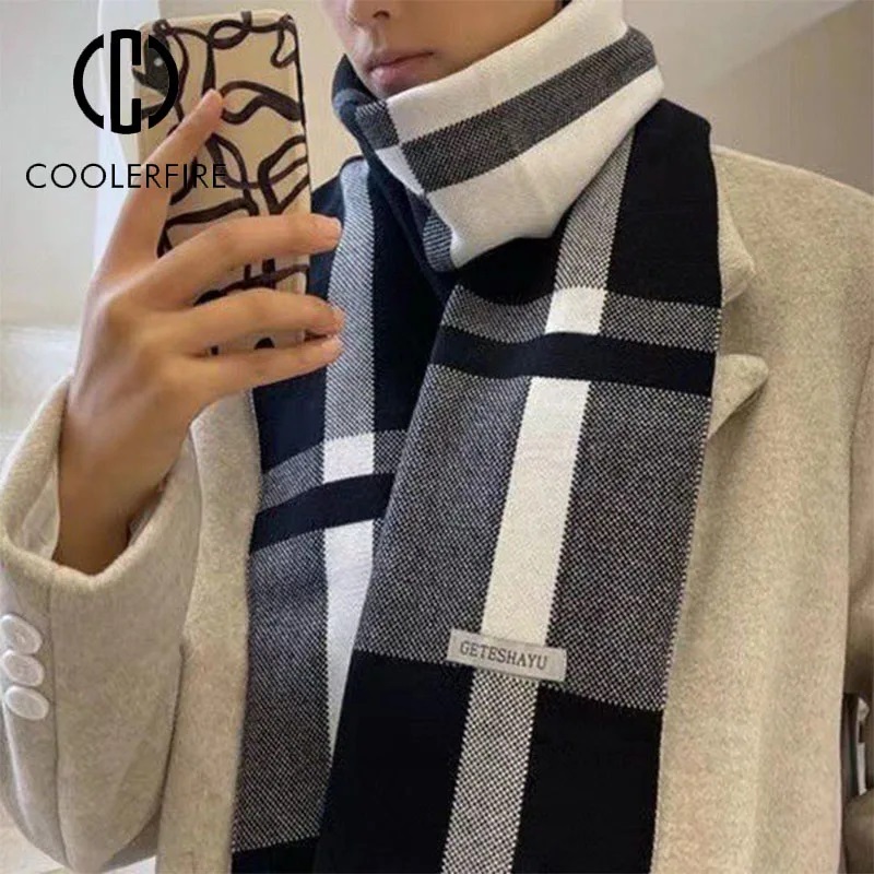جديد الشتاء الرجال وشاح الدفء  - مراجعة Wool Scarf Men وسعره